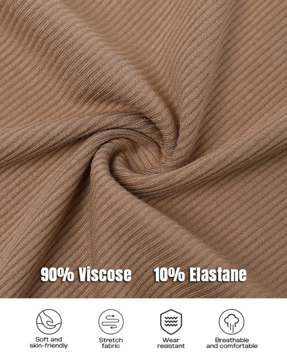 3 Pack Knit Round Neck Thick Strap Racerback Tank Tops(Without Pads)