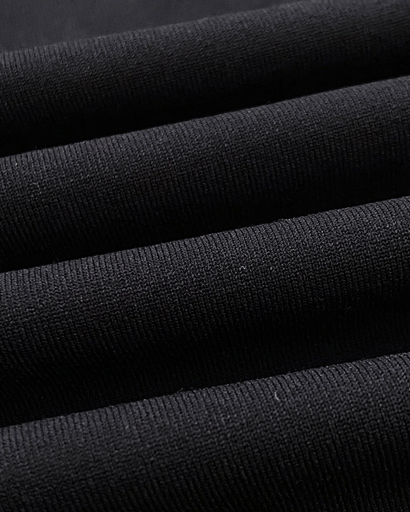 Metal Ring Decor Off Shoulder Ruched High Waist Jumpsuit Casual Cinched Waist Wide Leg Jumpsuit