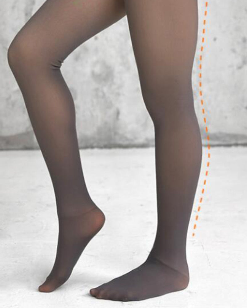 Fleece Lined Tummy Control Butt Lifter Tights Fake Translucent Thermal High Waist Pantyhose Tights Leggings