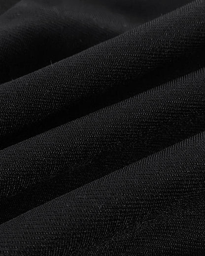 Sequin Bowknot Decor Contrast Sequin Paneled Square Neck Long Sleeve Jumpsuit Casual Cinched Waist Wide Leg Jumpsuit