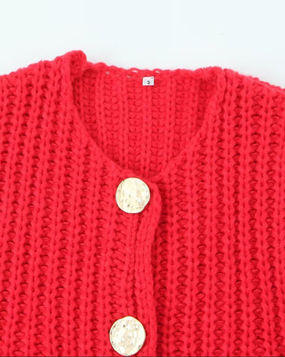 V-Neck Sleeveless Button Front Knit Vest Casual Loose Fit Sweater Top with Pockets