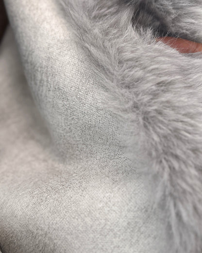 Turn-down Collar Long Sleeve Faux Fur Coat Jacket Casual Warm Fluffy Cropped Coat