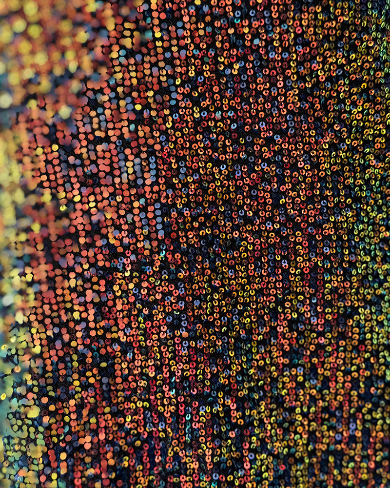 V-Neck Allover Sequin Thick Strap Sleeveless Tank Casual Top