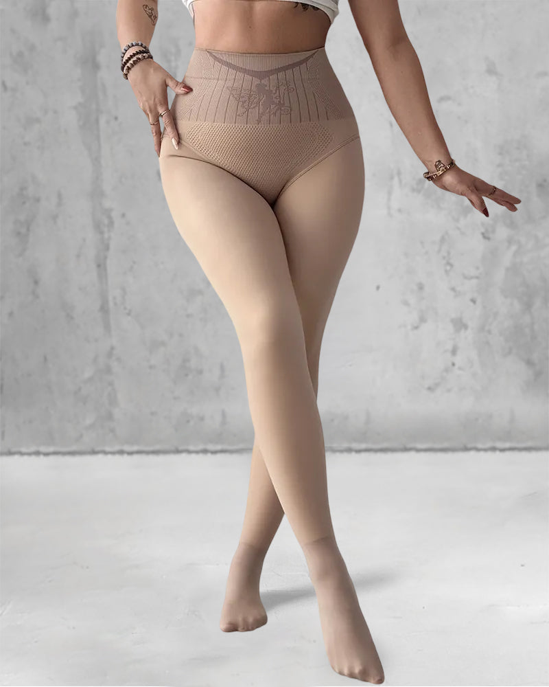 ChicMe ShapeLift 2-Pack Magic Fleece Lined Leggings High Waist Tummy Control Butt Lifting Thermal Pantyhose