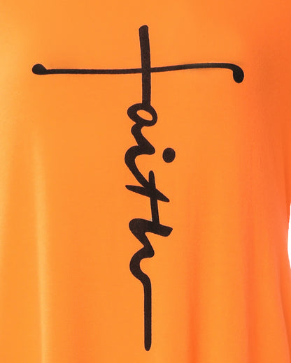 Letter Print Short Sleeve Maxi Dress