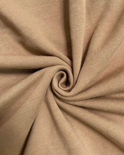 Polo Collar Long Sleeve Sweatshirt Loose Fit Side Slit Dip Hem Casual Top