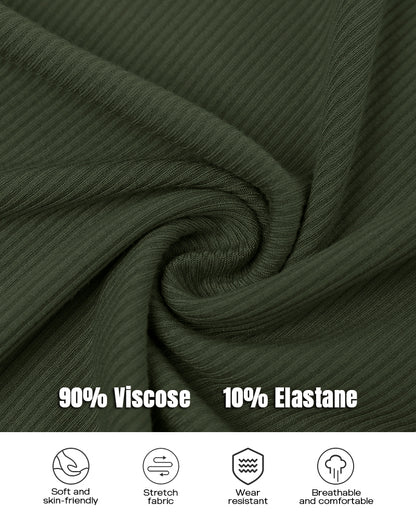 Scoop Neck Spaghetti Strap Ribbed Top Casual Sleeveless Slim Fit Tank