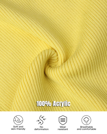 Crewneck Half Zipper Flap Detail Knit Sweater Long Sleeve Slim Fit Ribbed Pullover Top