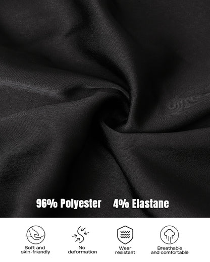 Elegant Women's Puff Long Sleeve V-neck Pleated Maxi Dress Dinner Dress (Without Belt)