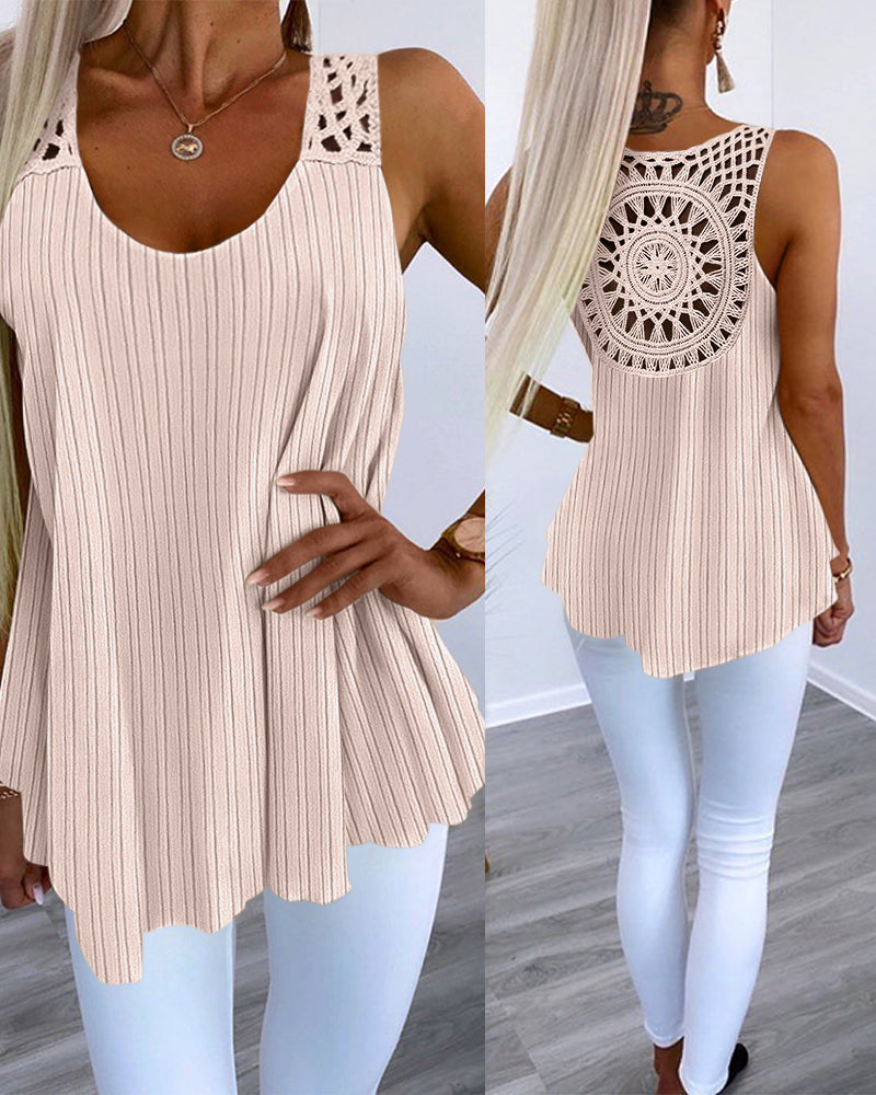 Hollow Out Crochet Lace Tank Top