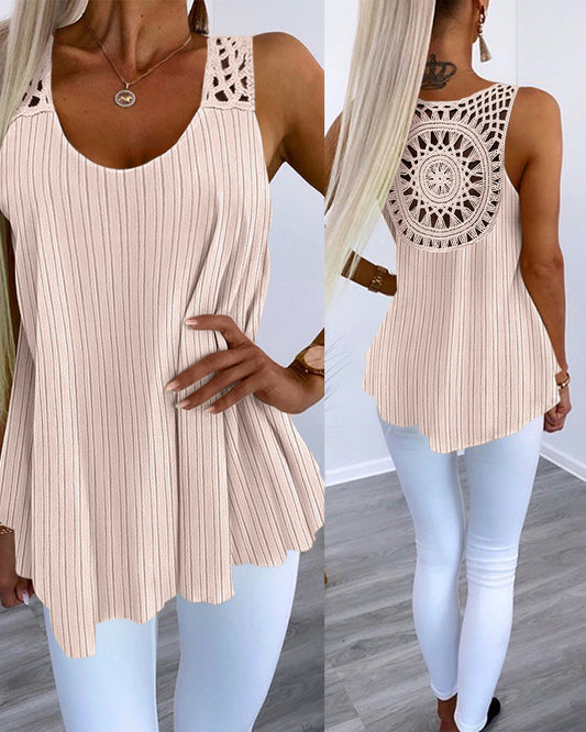 Hollow Out Crochet Lace Tank Top
