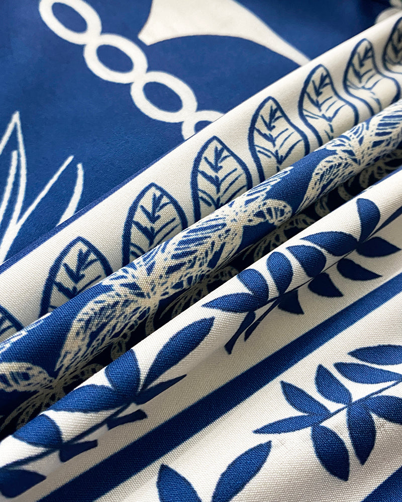 Floral Print Bandeau Shirred Romper Casual Button Decor Short Jumpsuit