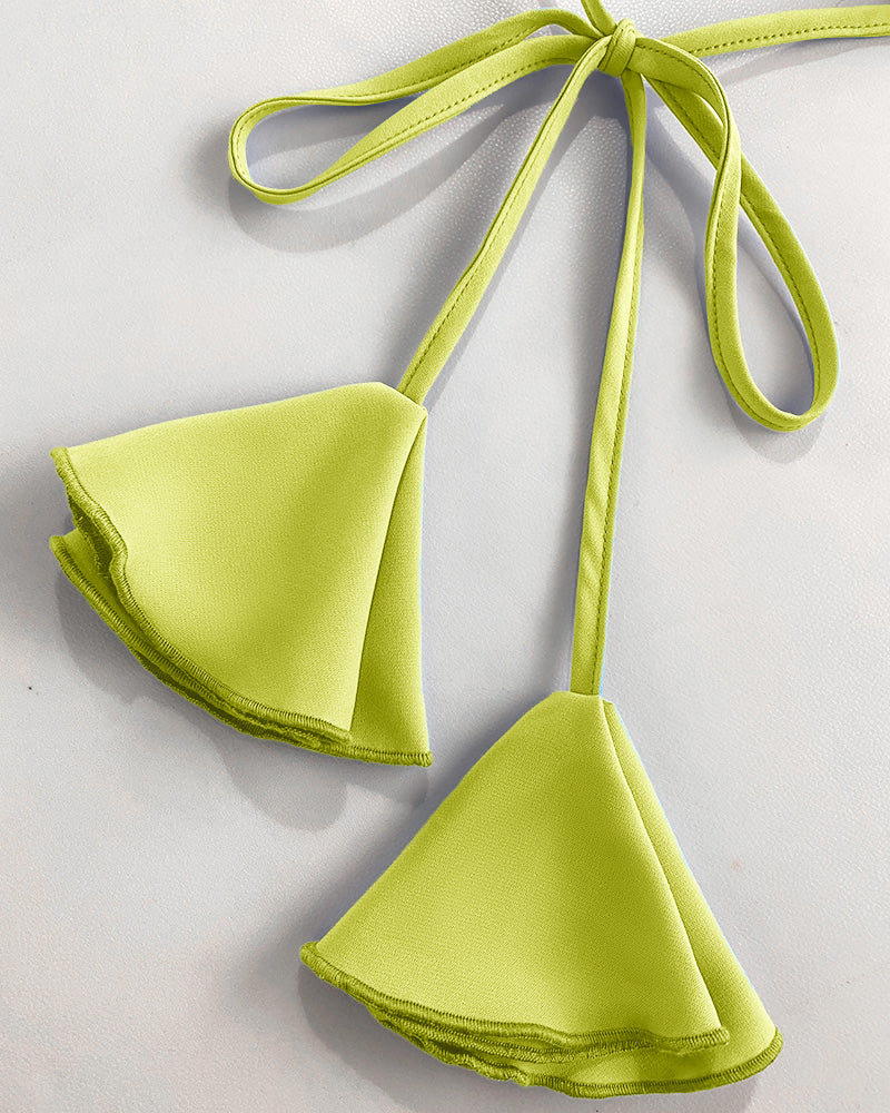 Halter Sleeveless Backless Maxi Dress Casual Shirred Back Side Slit Vacation Dress