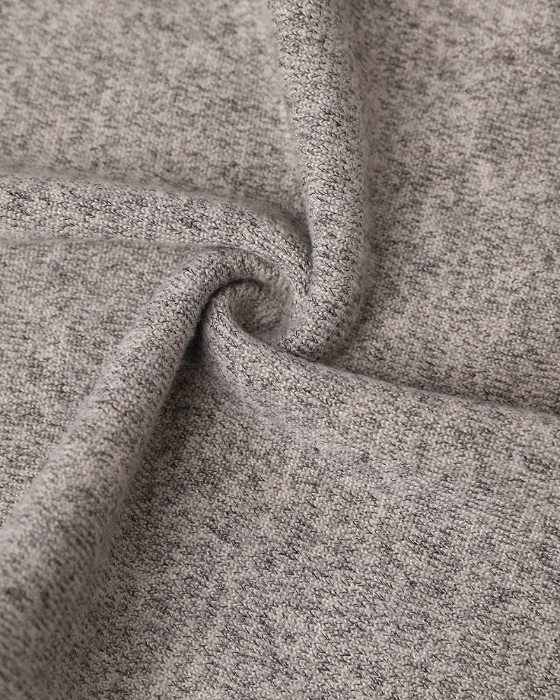 2 Pieces Outfit Mock Neck Long Sleeve Button Decor Slit Mid-Length Top and Stretchy Drawstring High Waist Slim Fit Pants Set