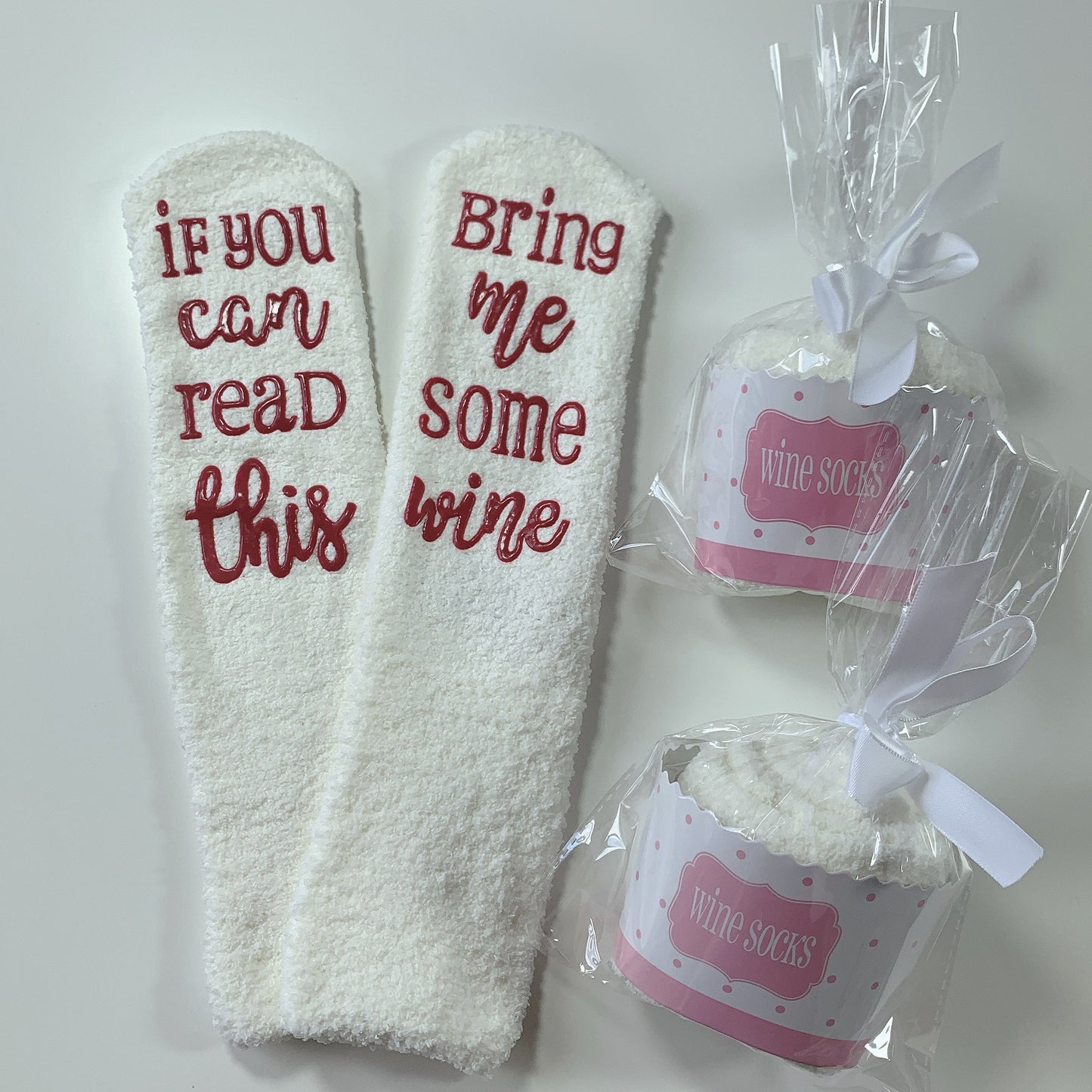 1Pair Funny Letter Print Crew Socks