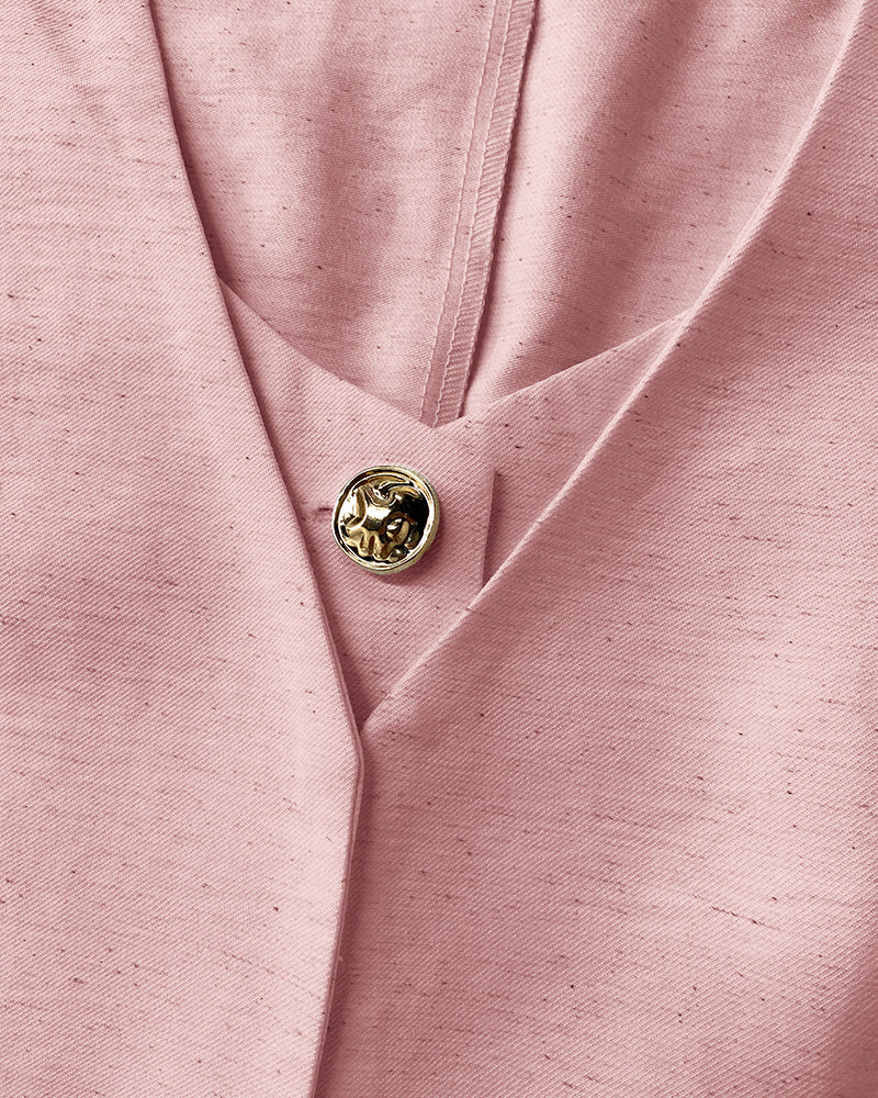 2 Pieces Outfits V Neck Sleeveless Button Front Vest Crop Top And Casual Zipper Fly Elastic Back Waist Wide Leg Pants Set