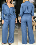 Women's 2 Piece Textured Set Button Down Shirt and Wide Leg Pants Set Casual Loose Lightweight Outfits with Pockets