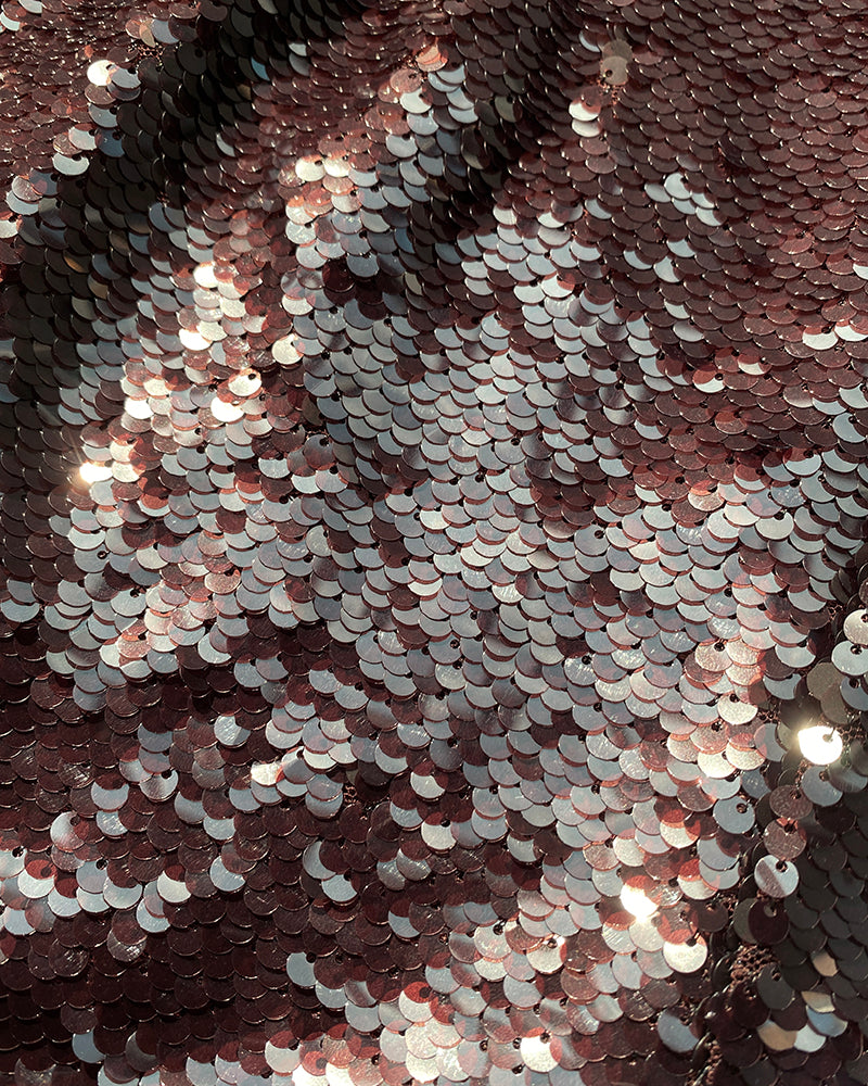 Allover Sequin Solid Zipper Side Fashion Versatile Shorts