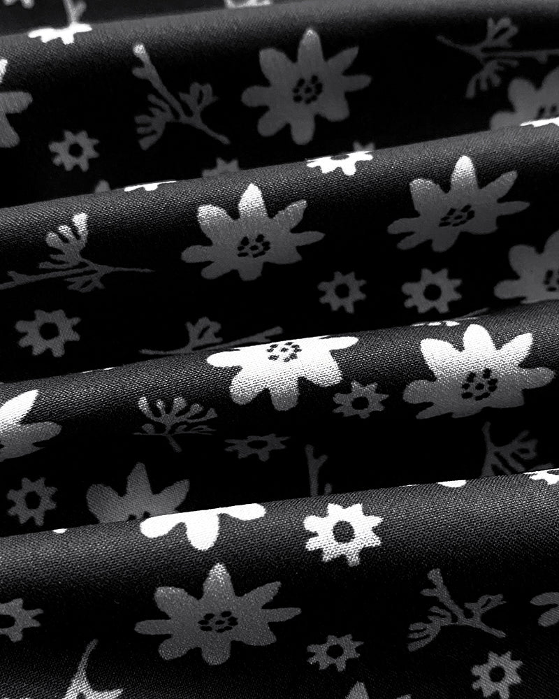 Floral Print Square Neck Thick Strap Tied Detail Romper Casual Shirred Lace-up Back Slit Skort Romper