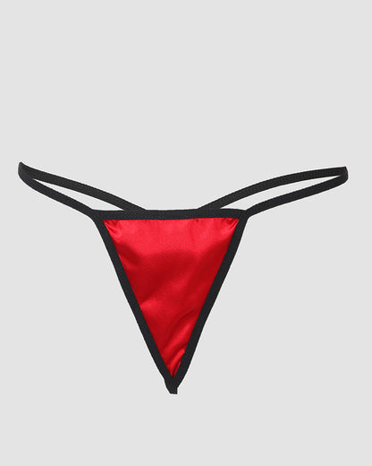 Contrast Lace Crisscross Babydoll Without Thong