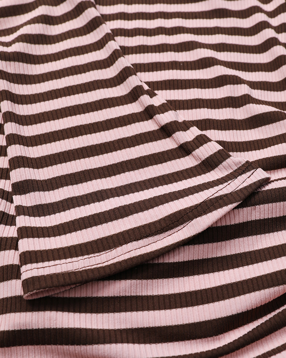 Women's Striped Boat Neck Ribbed Flare Sleeve Top Slim Fit Ruched Pullover