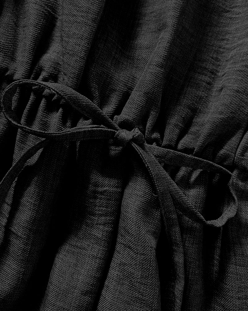 Womens Spaghetti Strap Drawstring Tied Waist Jumpsuit Casual Overalls