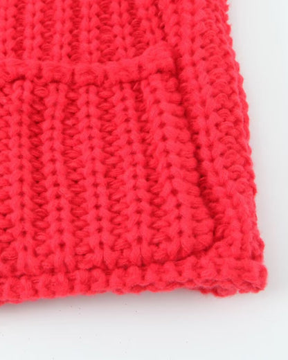 V-Neck Sleeveless Button Front Knit Vest Casual Loose Fit Sweater Top with Pockets