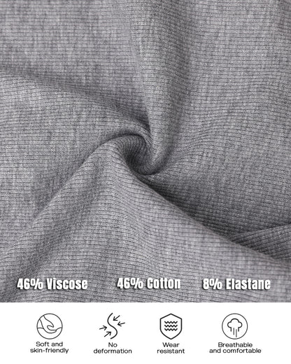 Chicme Built In Bra Notch Neck Long Sleeve Shirts Rib Knit Ruched Waist Top