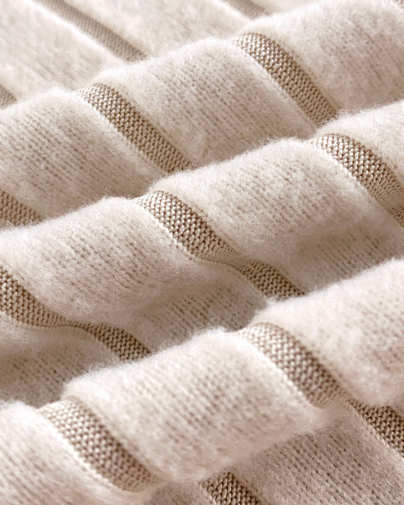 V-Neck Long Sleeve Pit Stripe Causal T-shirt