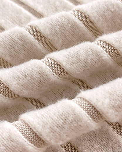 V-Neck Long Sleeve Pit Stripe Causal T-shirt