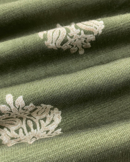 Floral Print V Neck Long Sleeve Blouse Casual Loose Fit Top