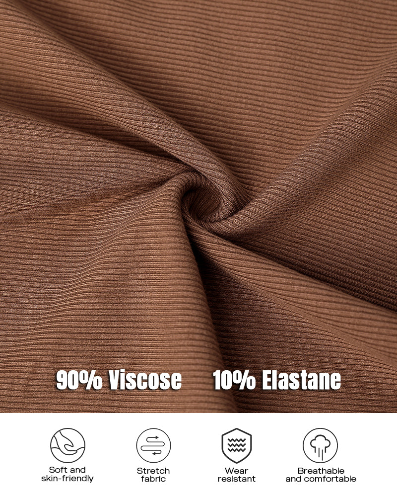 ChicMe Built-in Bra Ribbed Round Neck Tank Top