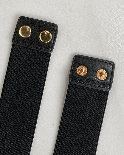 Ombre Plunge Pleated Midi Dress With Chain Decor Belt