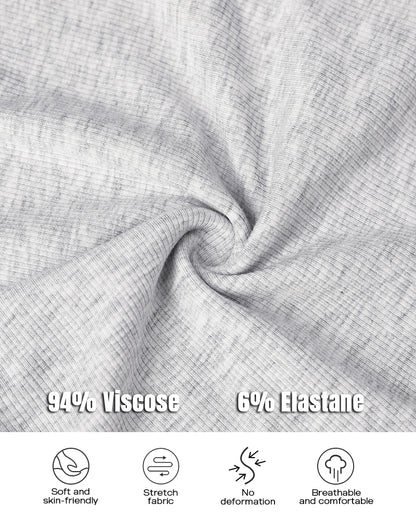 2PCS Micro-Ribbed U-Neck Tank Top & Boxer Set Cozy Loungewear