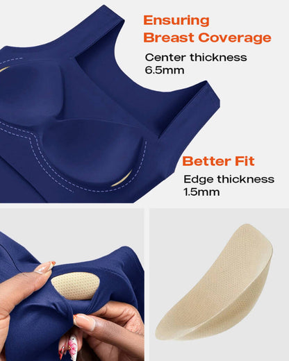 Ärmelloses Tanktop mit U-Ausschnitt, nahtlosem, schmalem Layering-Top und integriertem BH