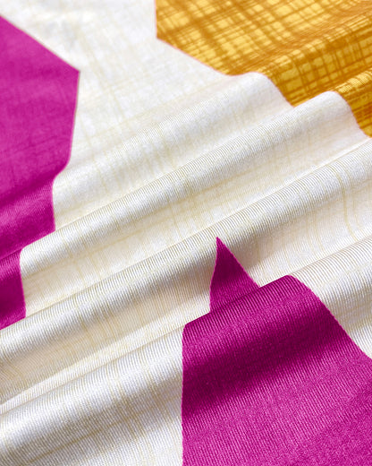 Geometric Print Square Neck Thick Strap Vacation Dress Casual Slim Fit Slit Maxi Dress