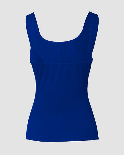 Round Neck Rhinestone Decor Skinny Tank Top