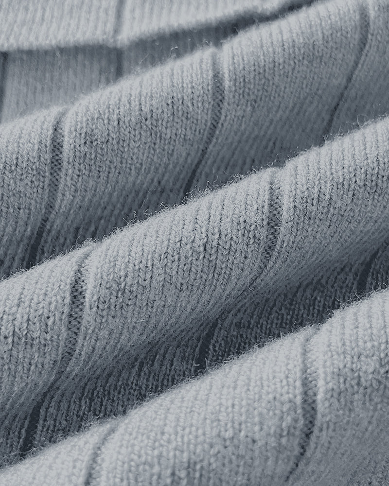 2 Pieces Outfit Button Decor Foldover Off Shoulder Slim Fit Top and Elastic Waist Wide Leg Pants Set Casual Ribbed Set