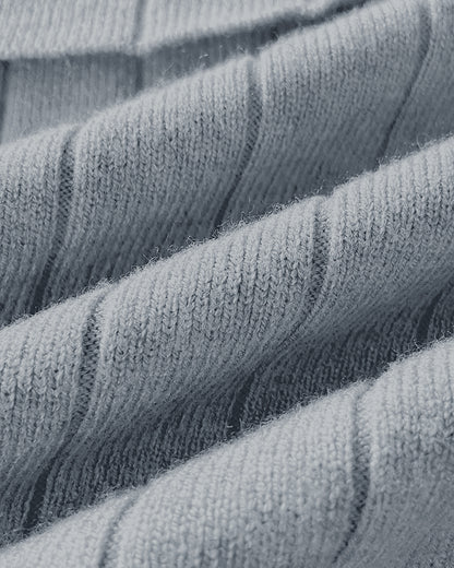 2 Pieces Outfit Button Decor Foldover Off Shoulder Slim Fit Top and Elastic Waist Wide Leg Pants Set Casual Ribbed Set