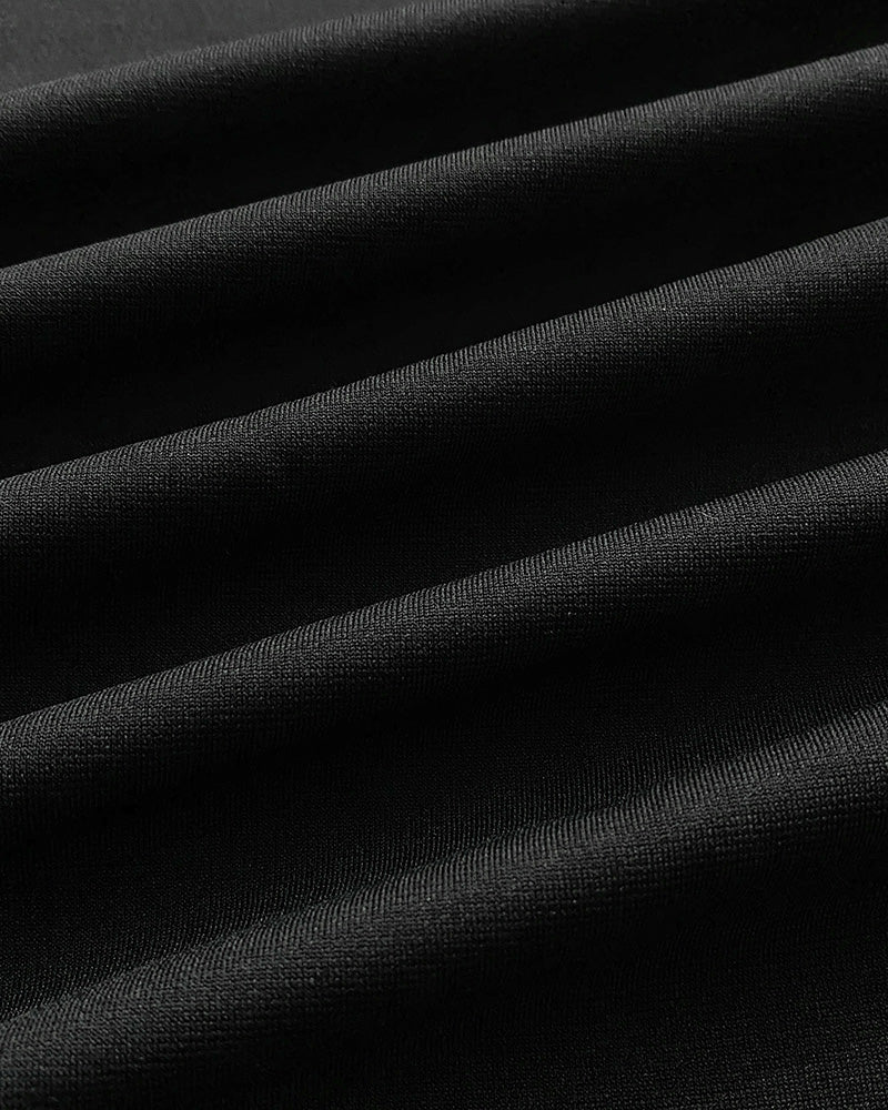 Sexy Square Neck Thick Strap Backless Slit Dress