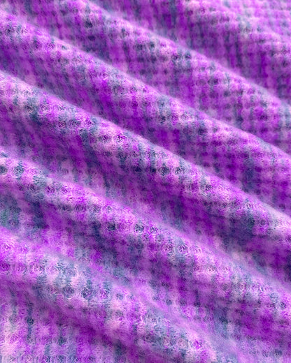 Colorful Waffle Knit Open Front Coat Batwing Long Sleeve Cardigan