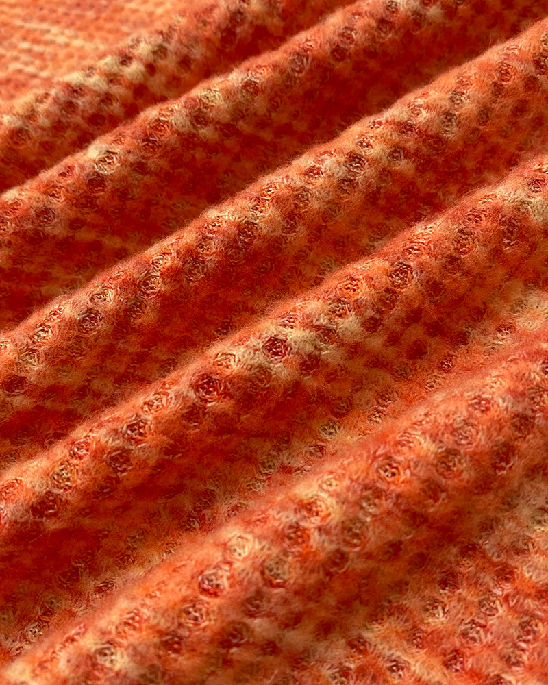 Colorful Waffle Knit Open Front Coat Batwing Long Sleeve Cardigan