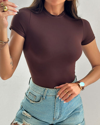 ChicMe ContourX 2-Pack Crewneck Short Sleeve Tee Slim Fit Basic T-Shirts