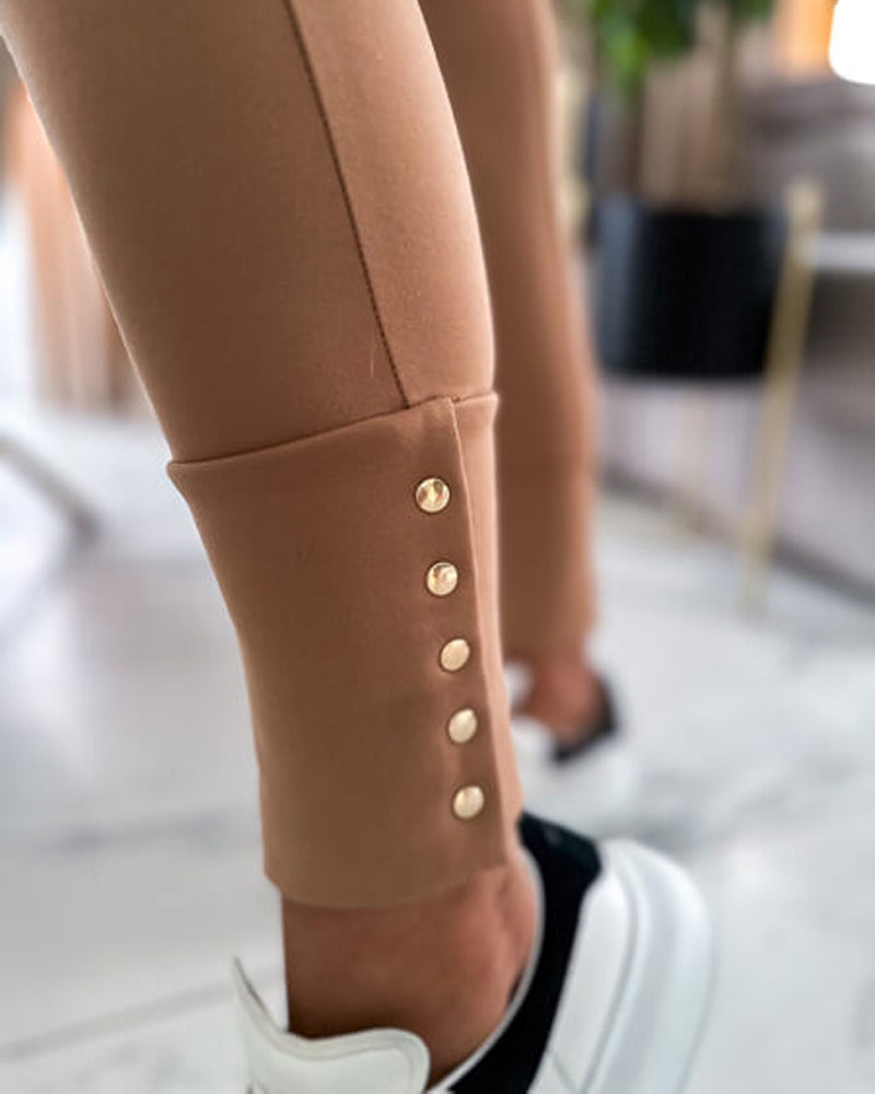 2 Piece Zip Up Hooded Sweatshirt Stretchy High Waist Pants with Pockets Tracksuit Set