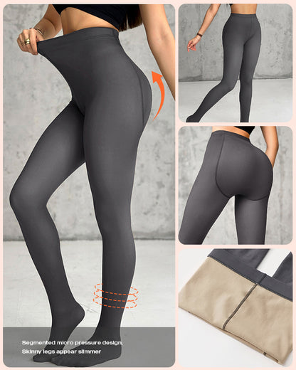 High Waist Translucent Tights Rip-Stop Pantyhose Sheer Stockings for Reinforced Toes