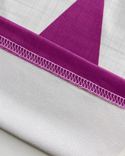 Geometric Print Square Neck Thick Strap Vacation Dress Casual Slim Fit Slit Maxi Dress