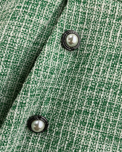 V-Neck Sleeveless Double Breasted Decor A Line Party Dress Causal Ziper Back Peplum Hem Commuting Dress