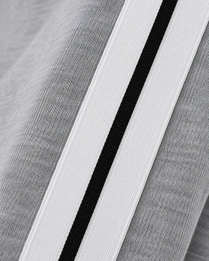 Women's Contrast Striped Baseball 2 Piece Outfits Snap Button Jacket and High Waist Wide Leg Sweatpants Set