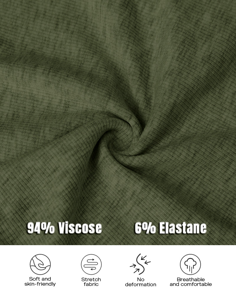 2PCS Micro-Ribbed U-Neck Tank Top & Boxer Set Cozy Loungewear