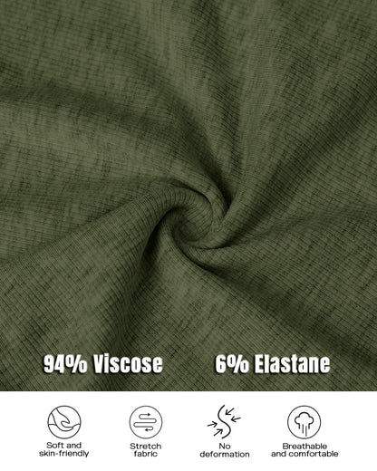 2PCS Micro-Ribbed U-Neck Tank Top & Boxer Set Cozy Loungewear